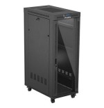 Lanberg rack cabinet 19 free-standing 32u 600x1000 flat pack glass door lcd black