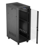 Lanberg rack cabinet 19 free-standing 32u 600x1000 flat pack glass door lcd black