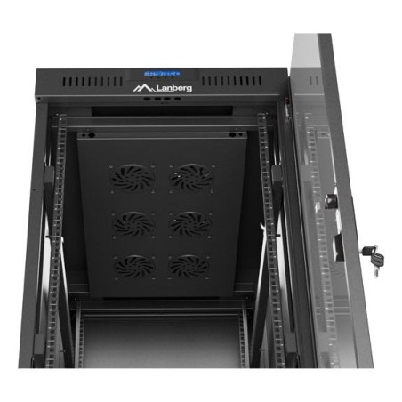 Lanberg rack cabinet 19 free-standing 32u 600x1000 flat pack glass door lcd black