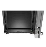 Lanberg rack cabinet 19 free-standing 32u 600x1000 flat pack glass door lcd black