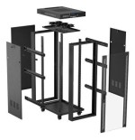 Lanberg rack cabinet 19 free-standing 32u 600x1000 flat pack glass door lcd black