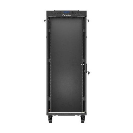 Lanberg rack cabinet 19 free-standing 32u 600x1000 flat pack glass door lcd black