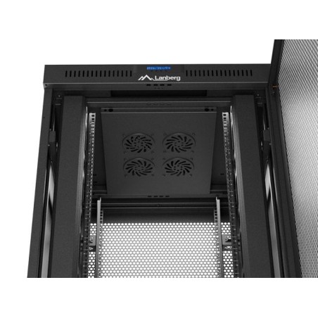 Lanberg rack cabinet 19 free-standing 47u 800x800 flat pack mesh door lcd black