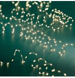 Guirnalda micro led parpadeante 378 leds luz cálida cable alambre plateado exterior 6 m