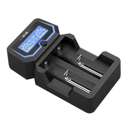Cargador de baterías xtar x2 cylinder para baterías li-ion 18650