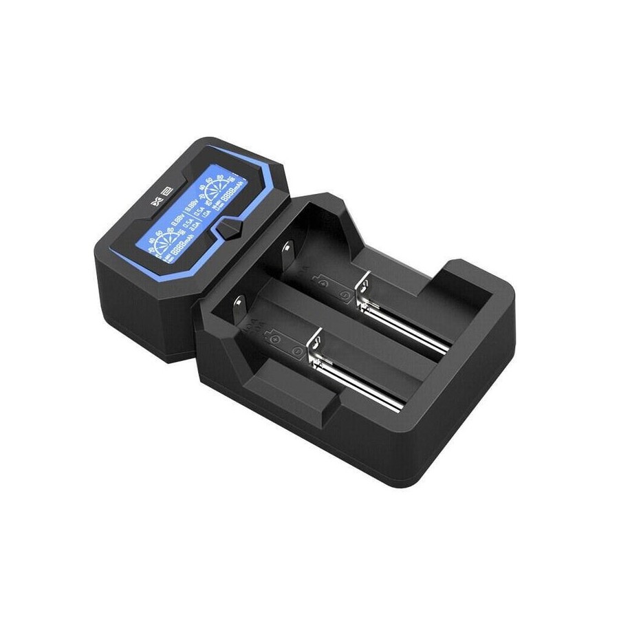 Cargador de baterías xtar x2 cylinder para baterías li-ion 18650