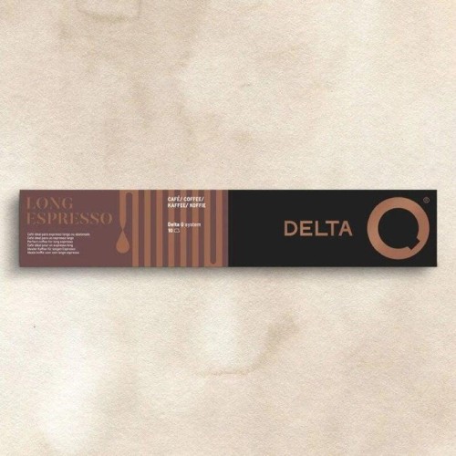 Cápsula delta delta q-long espresso para cafeteras delta caja de 10