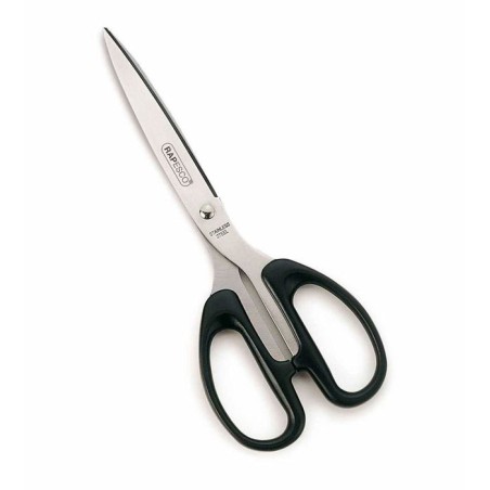Rapesco essential tijeras de acero inoxidable 21cm - mangos ergonomicos - aptas para diestros y zurdos - negro