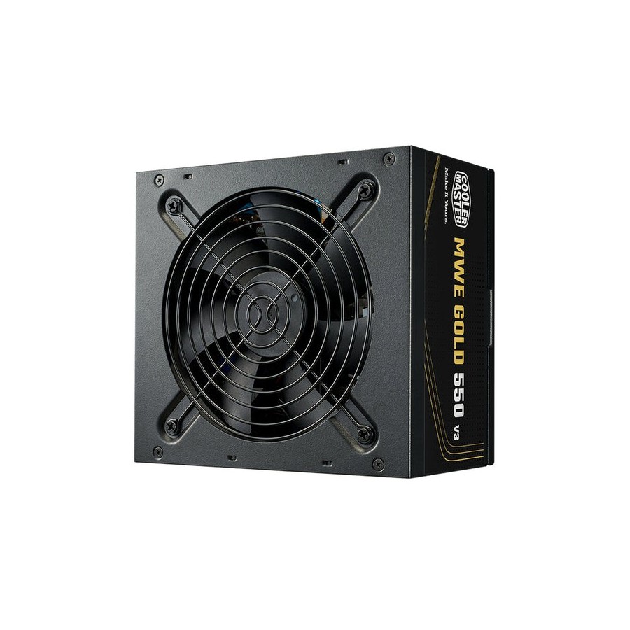 Fuente de alimentacion cooler master 80 plus gold 550w atx 3.1 - pfc activo - ventilador 120mm