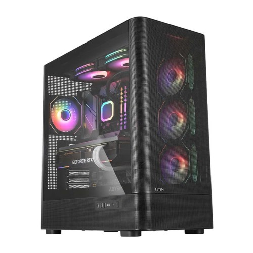 Caja pc abysm danube sava h500 ii torre atx, itx, micro atx - lateral de cristal templado - 3.5" y 2.5" - usb-a, usb-c y