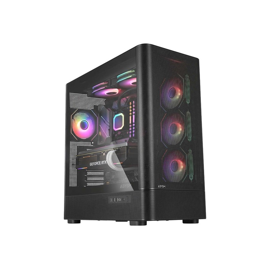 Caja pc abysm danube sava h500 ii torre atx, itx, micro atx - lateral de cristal templado - 3.5" y 2.5" - usb-a, usb-c y