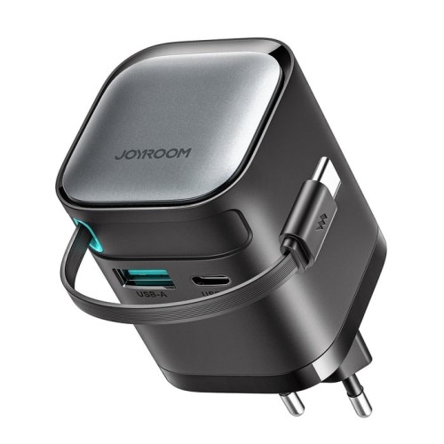 Cargador joyroom usb-c con cable retráctil integrado