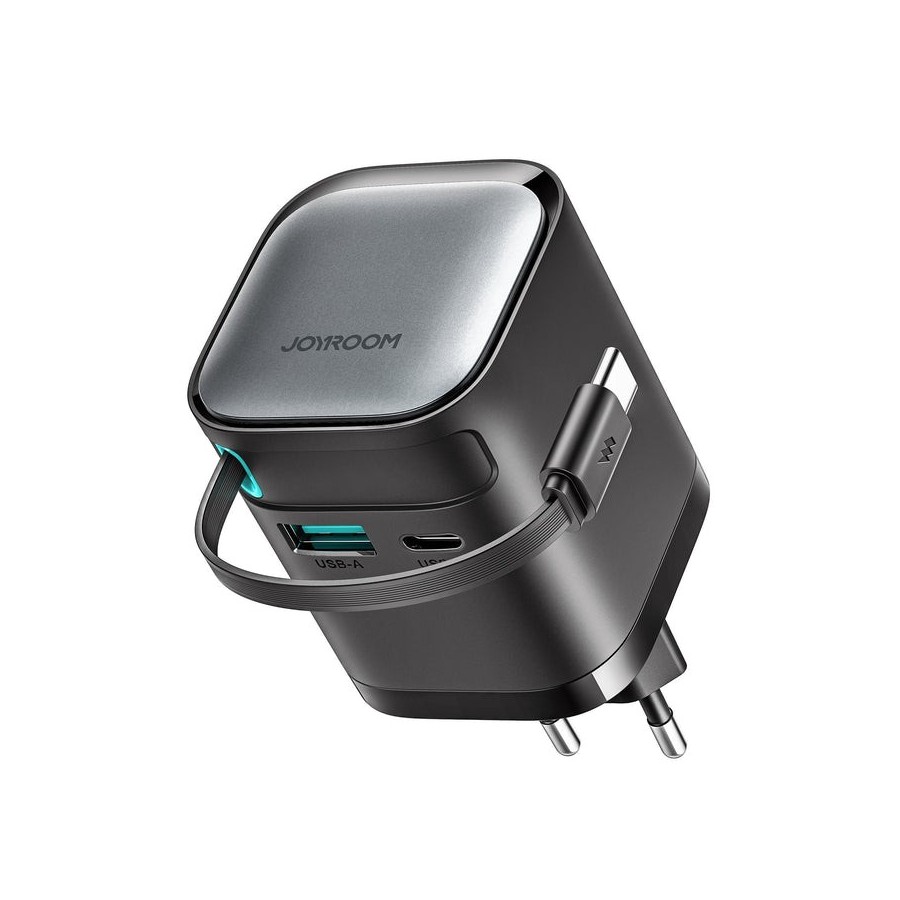 Cargador joyroom usb-c con cable retráctil integrado