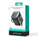 Cargador joyroom usb-c con cable retráctil integrado