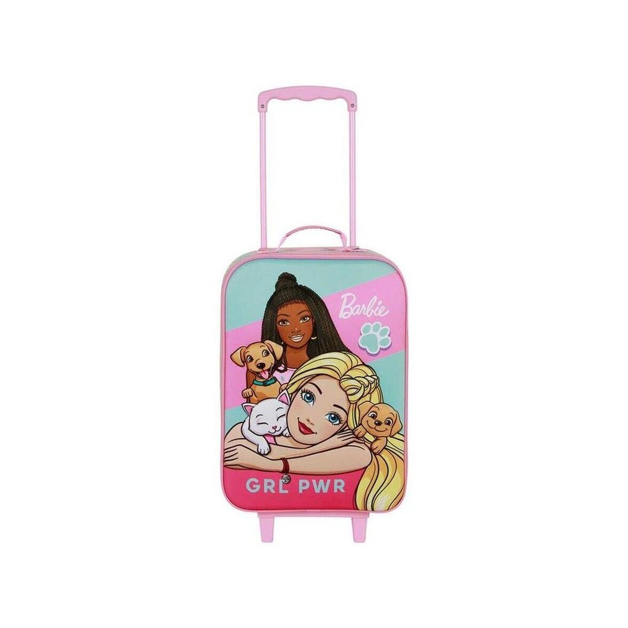 Maleta trolley 3d pets barbie 52cm