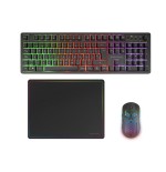 Pack gaming mars gaming mcpwx teclado inalámbrico + ratón inalámbrico + alfombrilla