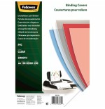 Pack de 100 portadas de pvc transparente fellowes 5376102 tamaño a4 200 micras color transparente