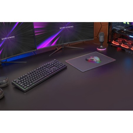 Pack gaming mars gaming mcpwx teclado inalámbrico + ratón inalámbrico + alfombrilla