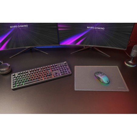 Pack gaming mars gaming mcpwx teclado inalámbrico + ratón inalámbrico + alfombrilla