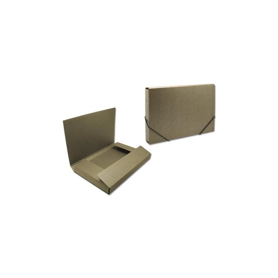 Bismark carpeta para proyectos - medidas 350x230x50mm - fabricada en carton - cierre con gomas - marron