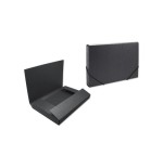 Bismark carpeta para proyectos - medidas 350x230x50mm - fabricada en carton - cierre con gomas - negro