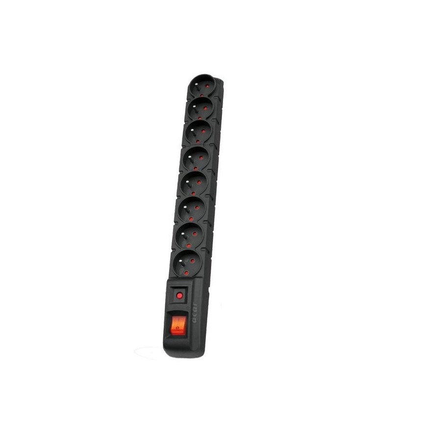 Acar s8 negro 8 salidas ac 230 v 5m