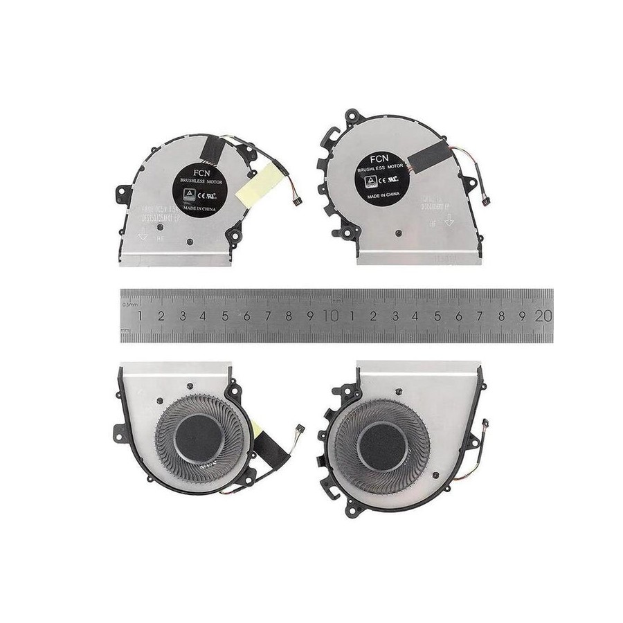 Ventiladores cpu + gpu para portátil lenovo yoga530 14ikb flex 6 14ikb