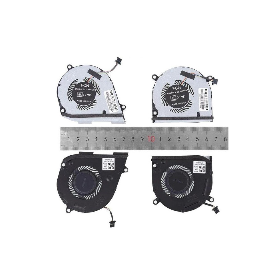 Ventiladores cpu + gpu para portátil hp envy x360 15 ds dr tpn w142 w143