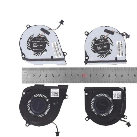 Ventiladores cpu + gpu para portátil hp envy x360 15 ds dr tpn w142 w143