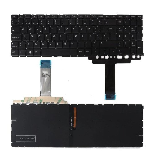 Teclado retroiluminado para portátil hp probook 450 g8 455 g8 455r g8 650 g8 negro
