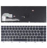 Teclado para portátil hp elitebook 840 g5 846 g5 840 g6 plata
