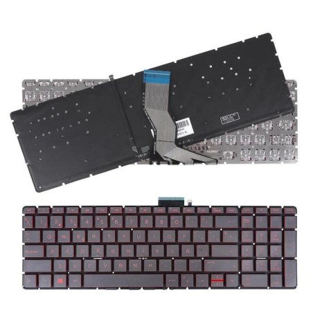 Teclado retroiluminado para portátil hp 15 ax000na 15 ax016tx 15 ax030tx negro
