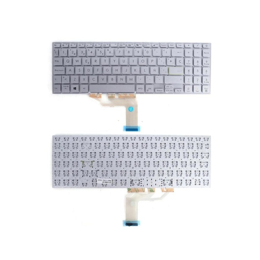 Teclado para portátil asus x513 plata