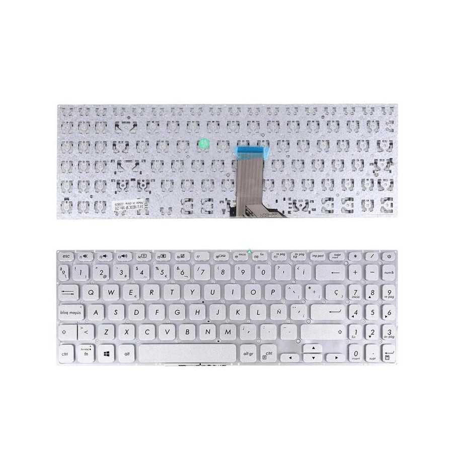 Teclado para portátil asus vivobook s530ua s530un s530fa s5300f s5300fn plata