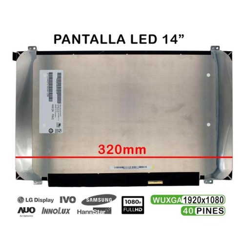 Pantalla led de 14" para portátil b140hak01.0