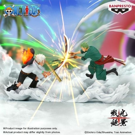 Figura banpresto one piece senkozekkei roronoa zoro egghead ver. 15cm