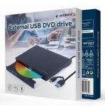 Unidad de dvd usb externa gembird negra