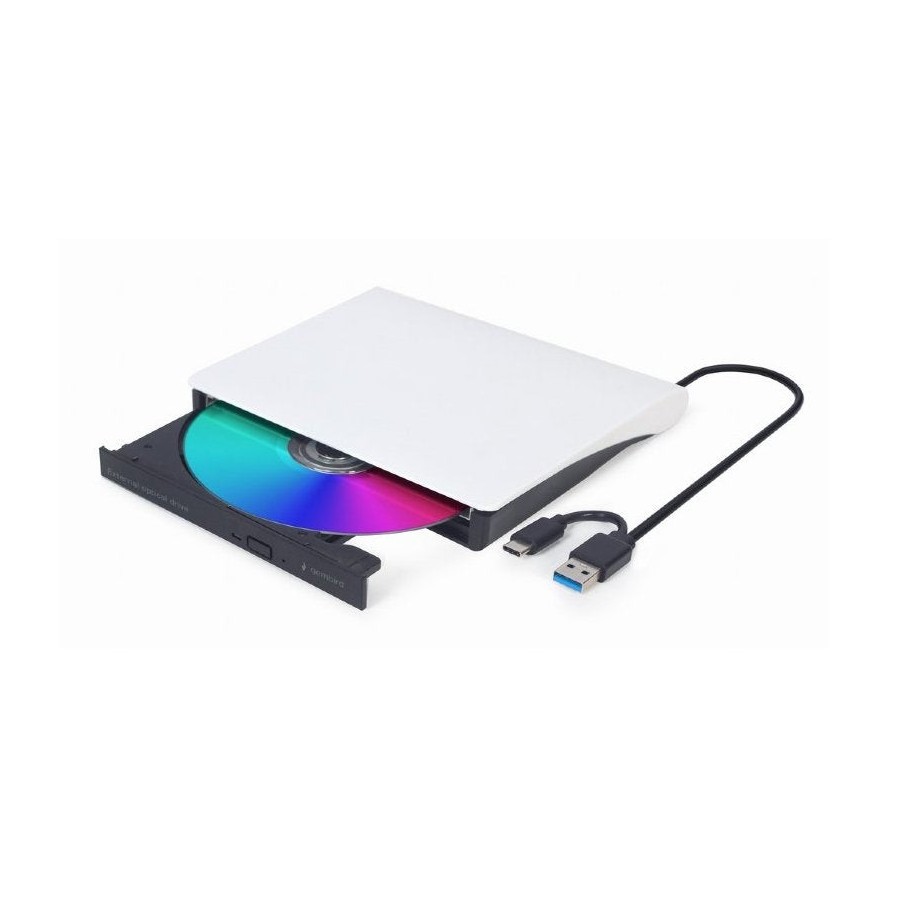 Unidad de dvd usb externa gembird blanca