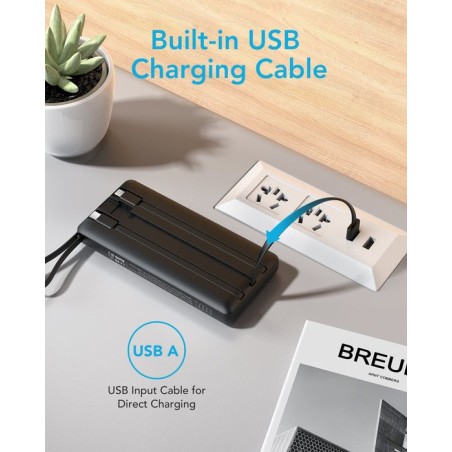 Cargador powerbank veger c10 10000mah vg-w1116 with cables built in