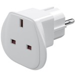 Techly 942709 adaptador de enchufe techly uk / eu 13a, uk / bs - cee 7/7 blanco