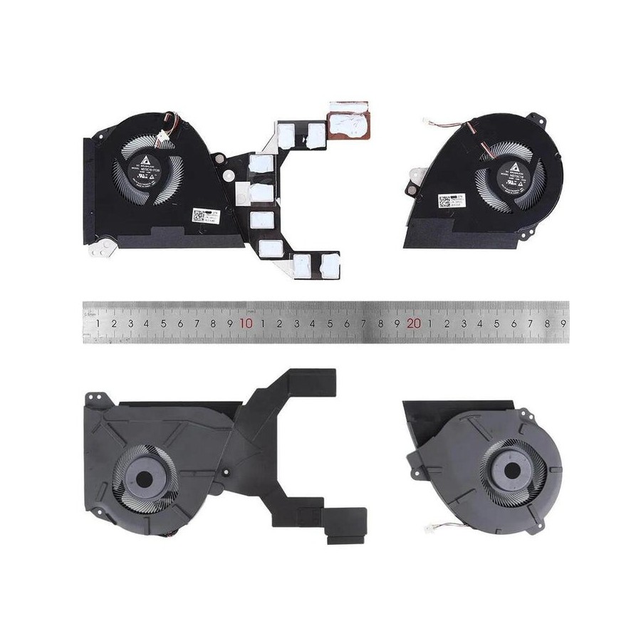 Ventiladores cpu + gpu para portátil asus gx501 gx501v gx501vsk nd75c19 17c10 nd75c18 17c09