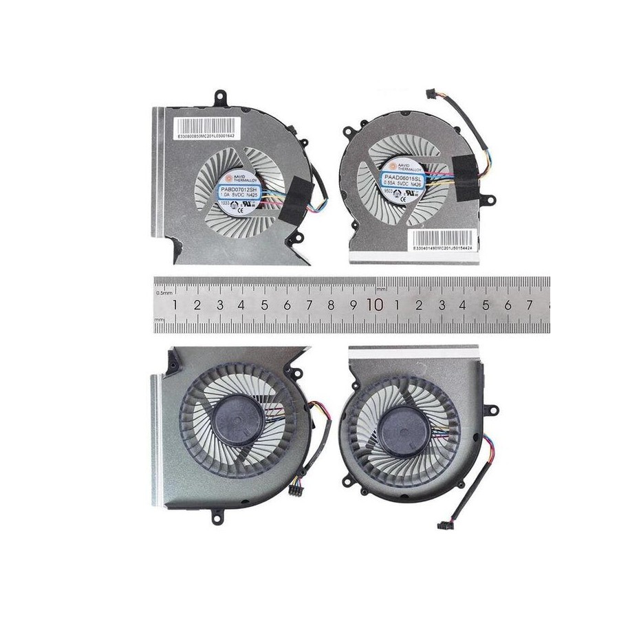 Ventiladores cpu + gpu para portátil msi gl65 ge65 gp65 we65 ms 16u7 n425 n426