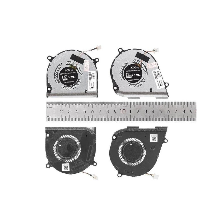 Ventiladores cpu + gpu para portátil hp envy x360 15 ds 15 dr