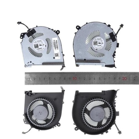Ventiladores cpu + gpu para portátil hp 15 dh tpn c143