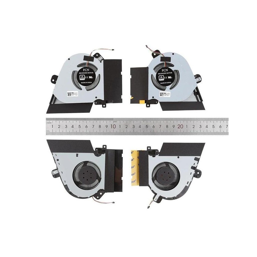 Ventiladores cpu + gpu para portátil asus rog 3s gx502gw gx502lws 12v