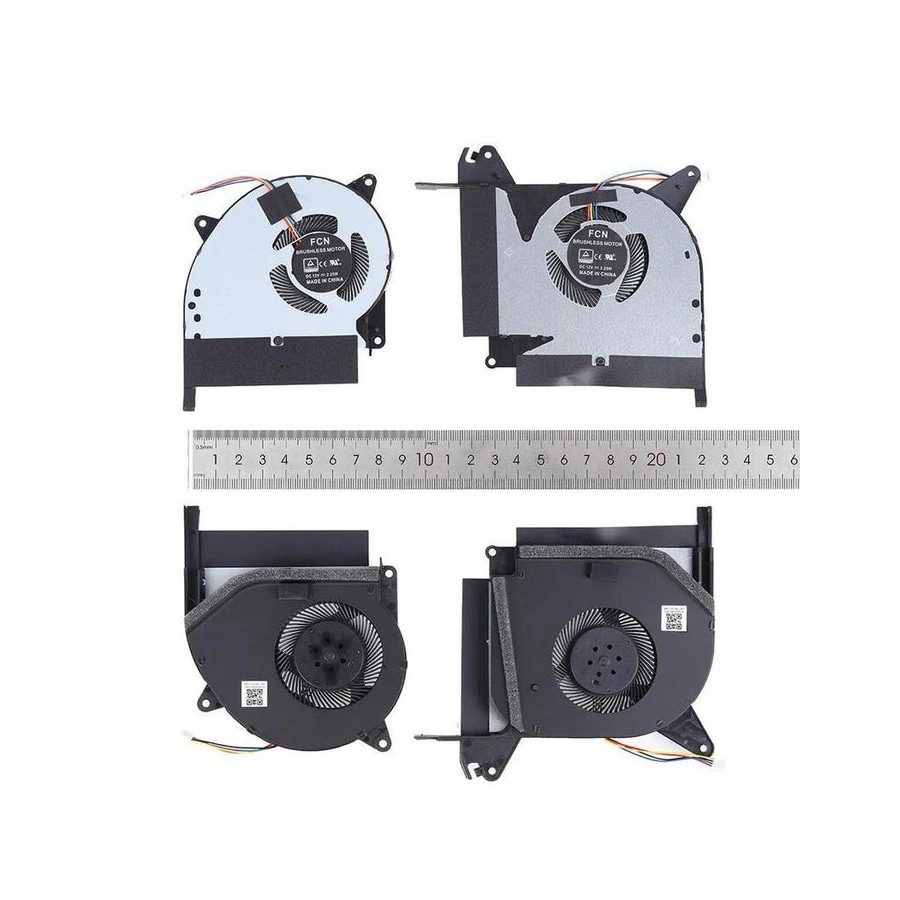Ventiladores cpu + gpu para portátil asus rog strix rtx scar ii gl704gw fl2d fl2f