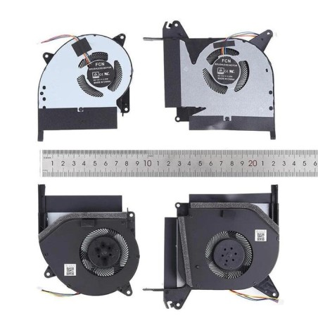 Ventiladores cpu + gpu para portátil asus rog strix rtx scar ii gl704gw fl2d fl2f
