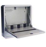 Techlypro 026845 techlypro armario de seguridad de montaje en pared para portátil con estante y cerradura