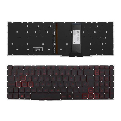 Teclado retroiluminado para portátil acer nitro 4 an515 54 an515 43 an517 51 an715 51 negro