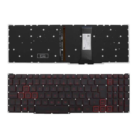 Teclado retroiluminado para portátil acer nitro 4 an515 54 an515 43 an517 51 an715 51 negro